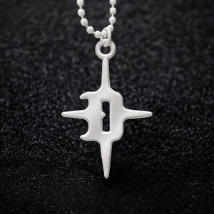 DARKER WAVS White Logo Necklace